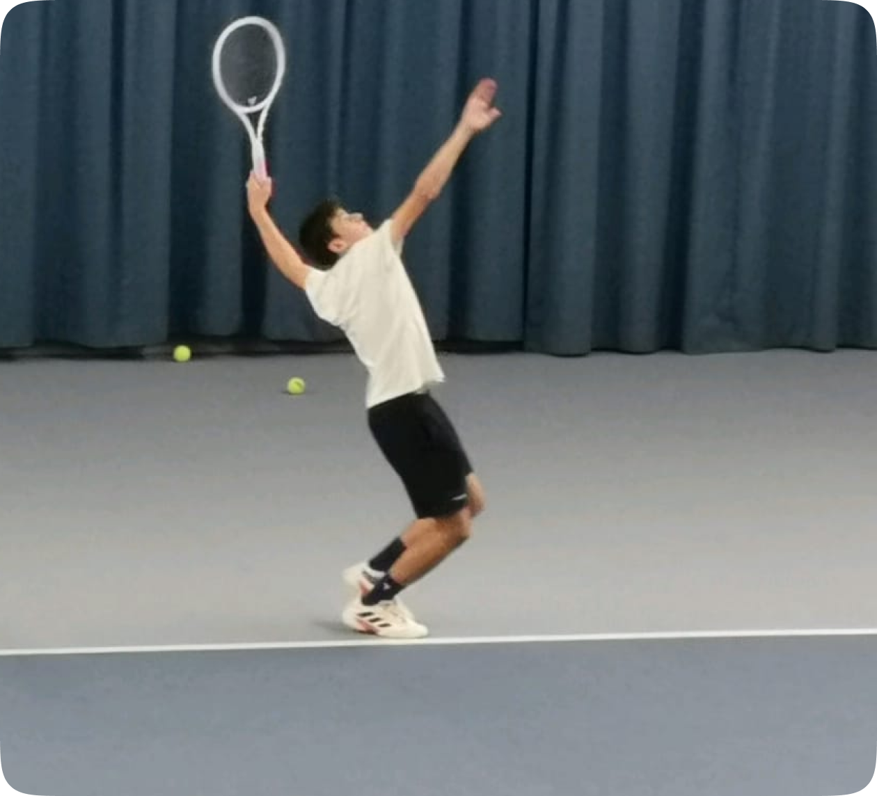 Tennis player in action